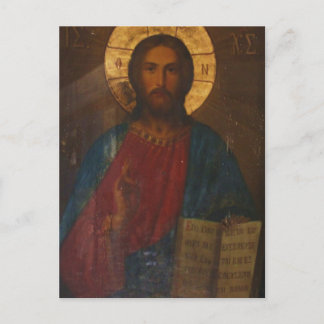 CARTÃO POSTAL ÍCONE ORTODOX GREGO VINTAGEM