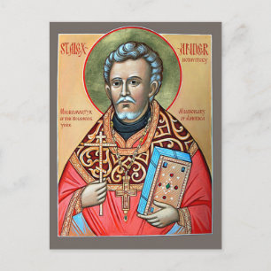 Cartão Postal Ícone Ortodoxo Cristão de S. Alexandre Hotovitsky
