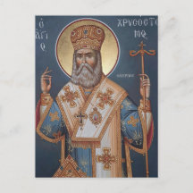 Ícone Ortodoxo Cristão de S. Crisóstomo de Esmirna