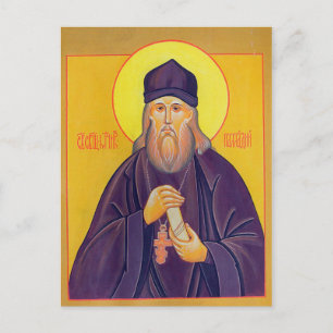 Cartão Postal Ícone Ortodoxo do Santo Mártico Palladius Popov