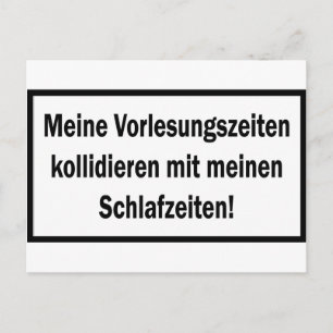 Cartão Postal Ícone Studenten Vorlesungszeiten