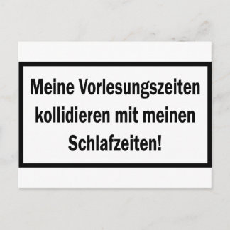 Cartão Postal Ícone Studenten Vorlesungszeiten