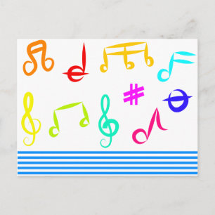 Cartão Postal Ícones de música
