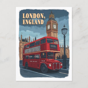 Cartão Postal Iconic London: Uma Viagens vintage