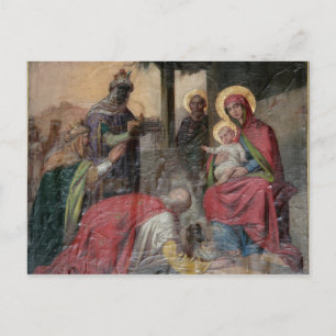 Cartão Postal Iconografia ortodoxa sérvia na Igreja de Valjevo. 