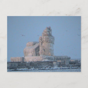 Cartão Postal Icy Cleveland Harbor