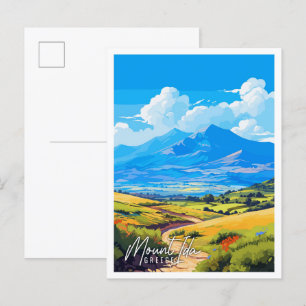 Cartão Postal Ida ilustração da viagens vintage da Grécia