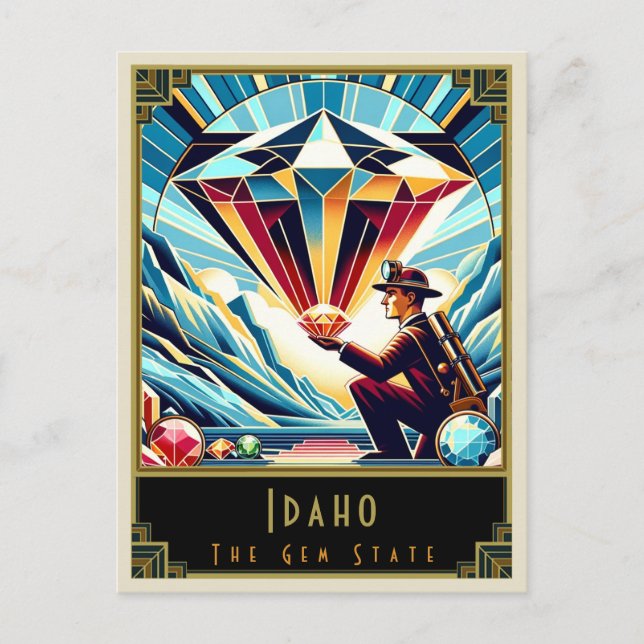 Cartão Postal Idaho | Art Deco (Frente)