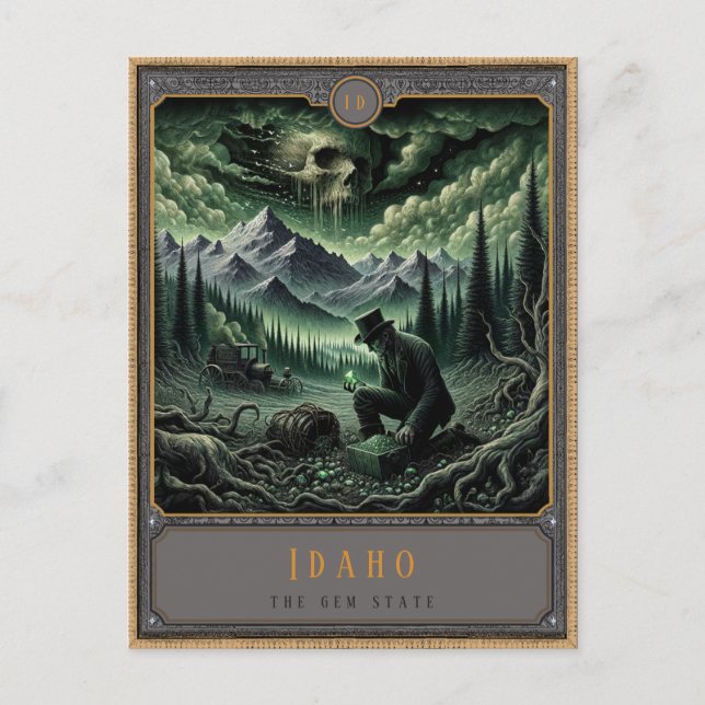 Cartão Postal Idaho | Cartão-postal de arte gótica (Frente)