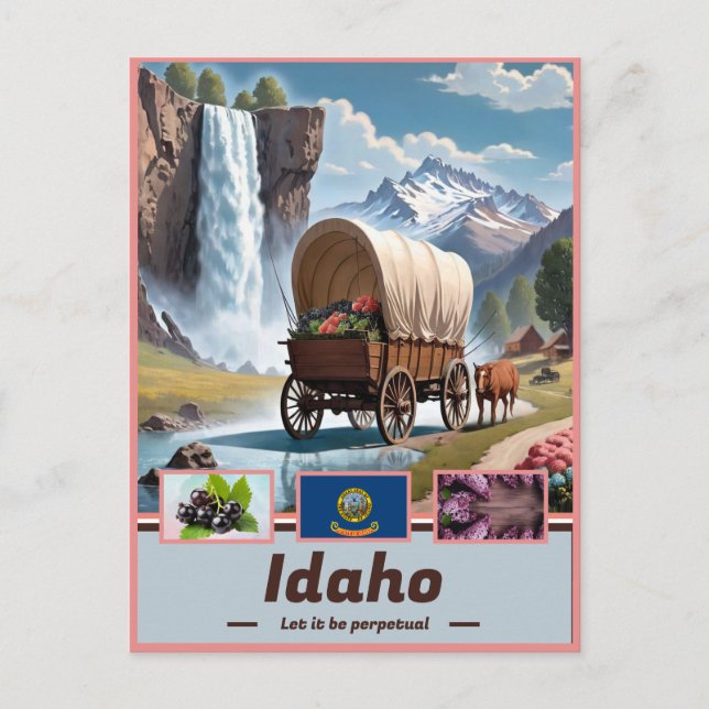 Cartão Postal Idaho Elegance: Surreal Showcase (Frente)