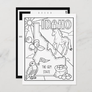 Cartão Postal idaho me coloriu colagem