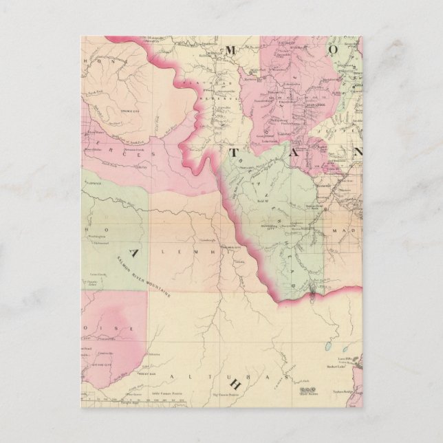 Cartão Postal Idaho, Montana West (Frente)