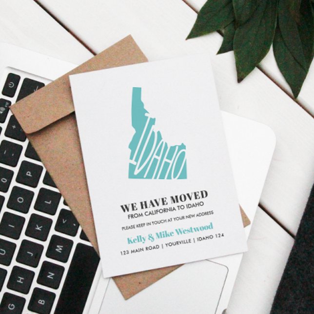 Cartão Postal IDAHO Movimentamos novo endereço Novo lar (Criador carregado)