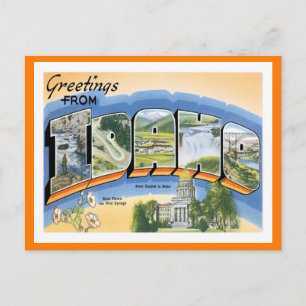 Cartão Postal Idaho Saudações Dos Estados Unidos