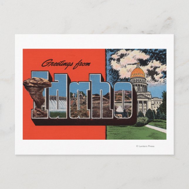 Cartão Postal IdahoLarge - Letra ScenesIdaho (Frente)