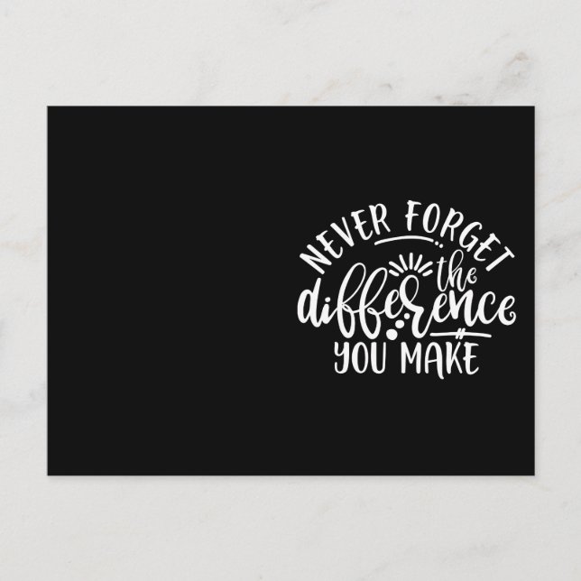 Cartão Postal Ideia de design para agradecimento de professores (Frente)