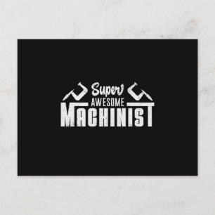 Cartão Postal Ideia de Presente para Maquinista CNC Maquinista M