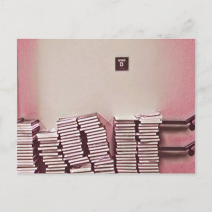 Cartão Postal Ideia de presente para o dia da biblioteca escolar