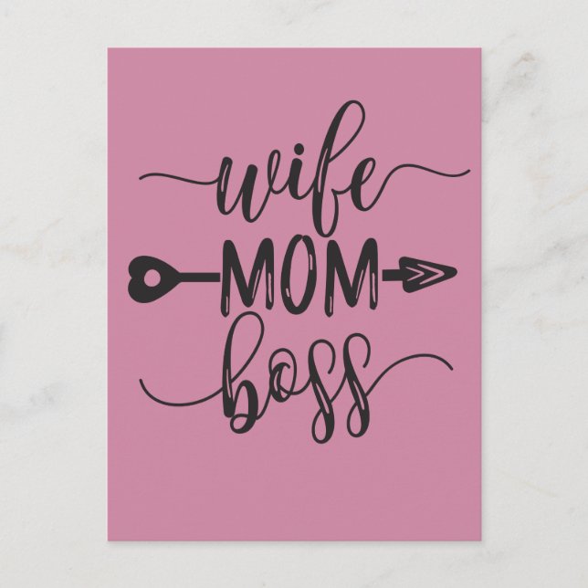 Cartão Postal Ideia do excelente para a esposa do presente do Di (Frente)