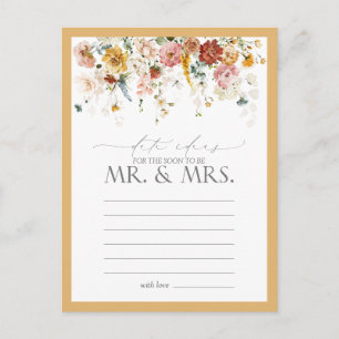 Cartão Postal Ideias de datas com aquarela de flores silvestres