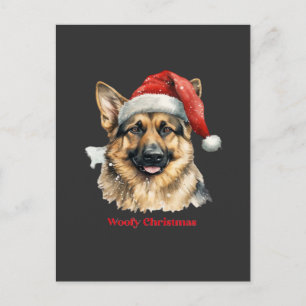 Cartão Postal Idéias de presentes de Natal para cães Pastor Alem