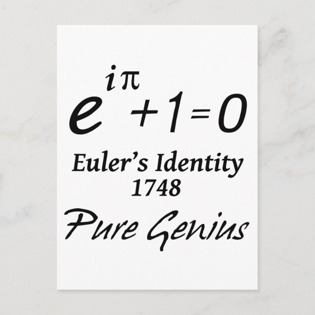 Cartão Postal Identidade de Euler (Frente)