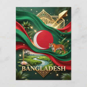 Cartão Postal Identidade do Patrimônio Nacional de Bangladesh