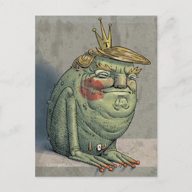 Cartão Postal IdesOfTrump ilustrado, por Jem Sullivan (Frente)