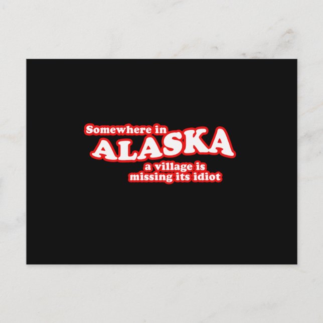 Cartão Postal Idiota da aldeia do Alaska (Frente)