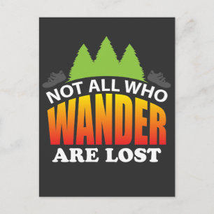 Cartão Postal Idiota de acampamento de caminhada