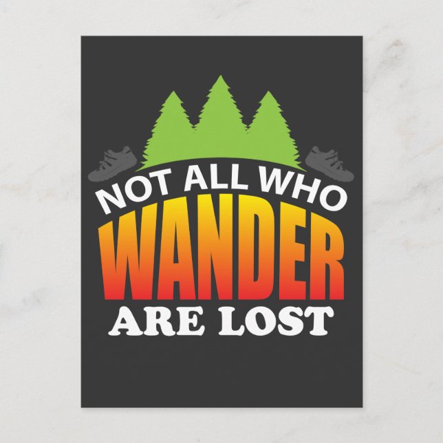 Cartão Postal Idiota de acampamento de caminhada (Frente)