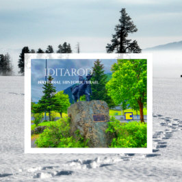 Cartão Postal Iditarod Trail Mile Zero, Traje Blazers Estátua