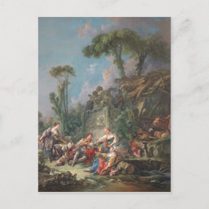 Cartão Postal Idyll de Shepherd - François Boucher