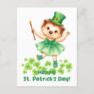 Cartão Postal Igel Igelin Gráinneog Happy St. Patricks Day