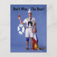 Ignore Sayles™_Don't Miss The Boat! postal