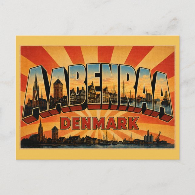 Cartão Postal Igreja Aabenraa Dinamarca (Frente)