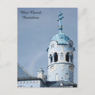 Cartão Postal Igreja Azul Bratislava Eslováquia