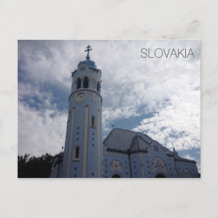 Cartão Postal igreja azul de soluakia