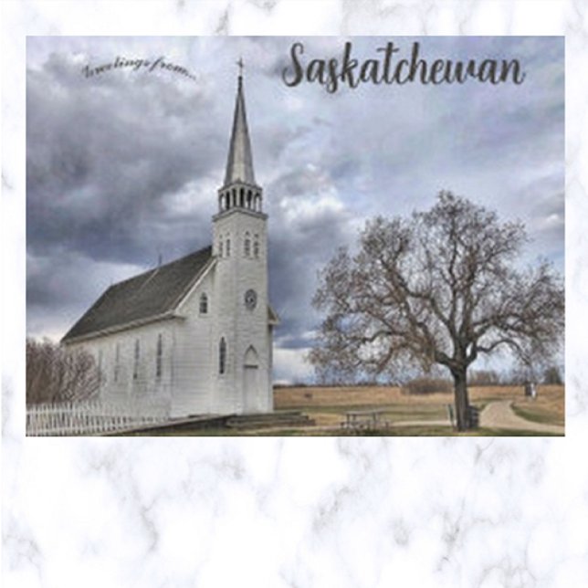 Cartão Postal Igreja Batoche em Batoche Saskatchewan Canadá (Criador carregado)