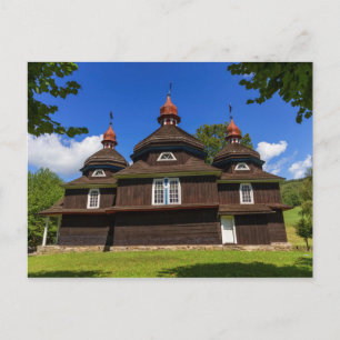 Cartão Postal Igreja Católica grega, Nizny Komarnik, Eslováquia