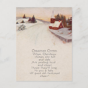 Cartão Postal Igreja Cristã Neve Inverno