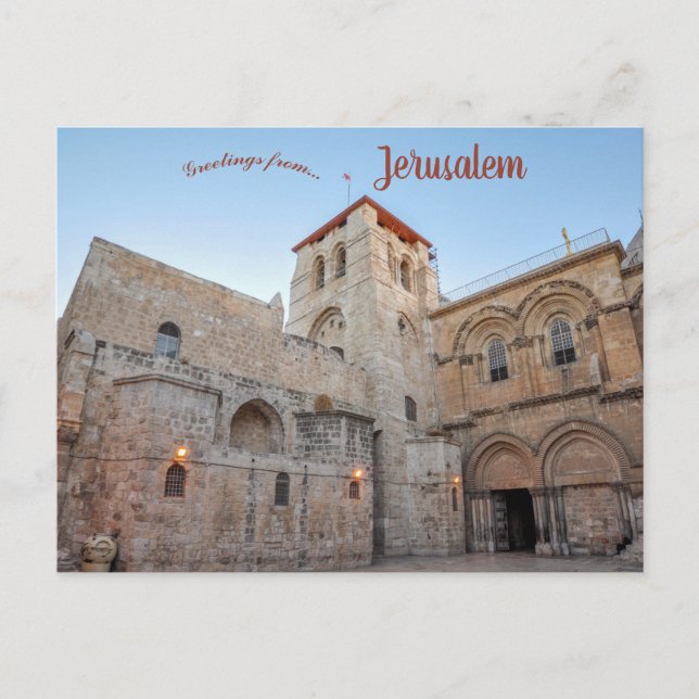 Cartão Postal Igreja da Santa Sepultura Jerusalém (Frente)