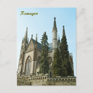 Cartão Postal Igreja de Apollinaris em Remagen, Alemanha