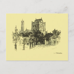 Cartão Postal Igreja de Brigid, Torre redonda, Kildare