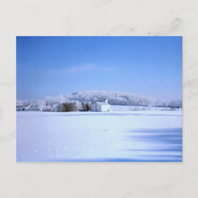 Cartão Postal Igreja de inverno (Frente)