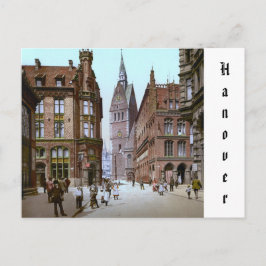 Cartão Postal Igreja de Mercado em Hanover, Império Alemão (c. 1