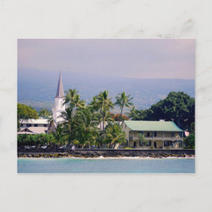 Cartão Postal Igreja de Mokuaikaua, Palácio de Hulihee, Kailua-K