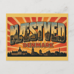 Cartão Postal Igreja de Næstved Dinamarca