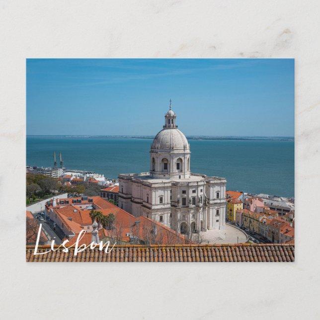 Cartão Postal Igreja de Papais noeis Engrácia em Lisboa, Portuga (Frente)