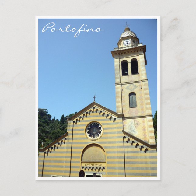 Cartão Postal igreja de portofino listras (Frente)
